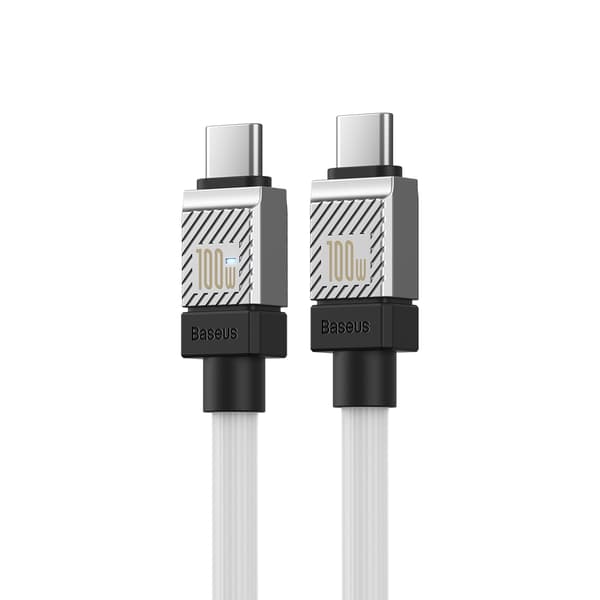 Baseus kabel CoolPlay USB-C - USB-C 2m 100W vit vit
