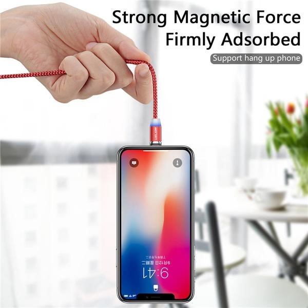 2 m iphone magnet laddare|röd