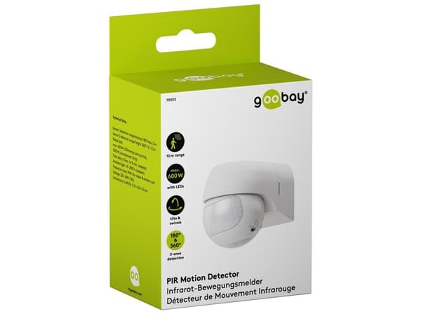 goobay 2-zone motion sensor 79597 Bevägelsessensor vit