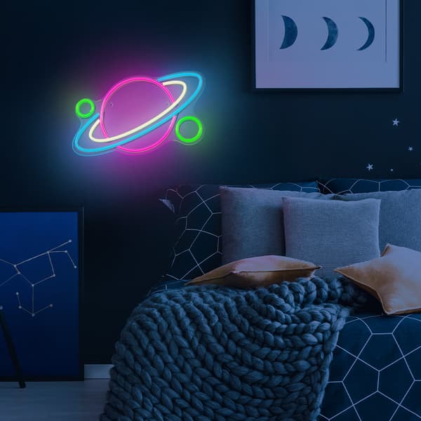 Neon PLEXI LED PLANET flerfärgad FPNE05X Forever Light