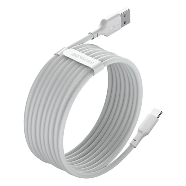 Baseus-kabel Simple Wisdom USB - USB-C 1,5 m 5A vit 2 st
