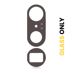 Bakre kameralins (endast glas) med lim för Google Pixel 7 Pro (2-delat set)