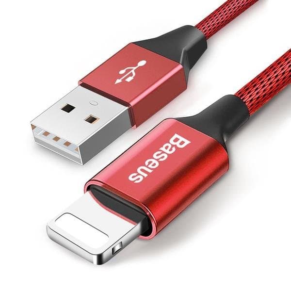 Extra lång 3M iphone baseus kabel röd