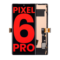 OLED-enhet med ram (utan fingeravtryckssensor) för Google Pixel 6 Pro (Aftermarket Plus) (alla färger)