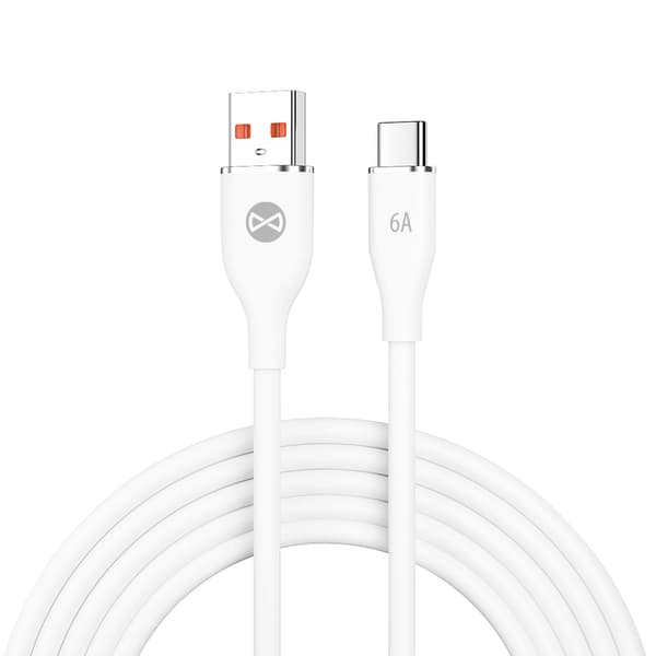 Forever kabel USB - USB-C 1,0 m 6A vit vit