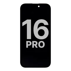 OLED-enhet kompatibel med iPhone 16 Pro med flexkabel för ljussensor (Använd OEM-drag: Klass A)