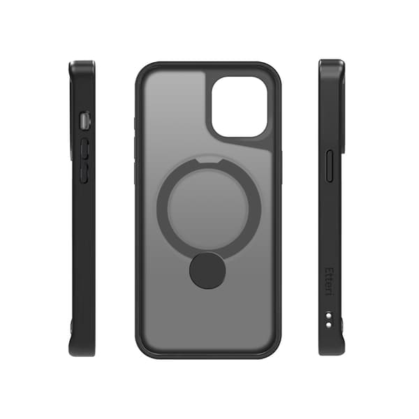 Etteri Matt Mag Ring skal för iPhone 12 / 12 Pro svart
