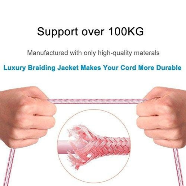 hög kvalitet 1m iphone rosa kabel