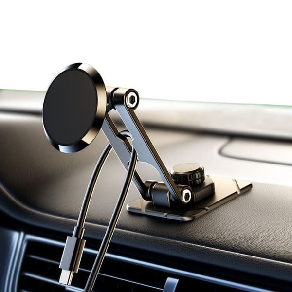 Setty Magnetic Car Windshield Holder Round Clear Black QUSM-S-RC-01