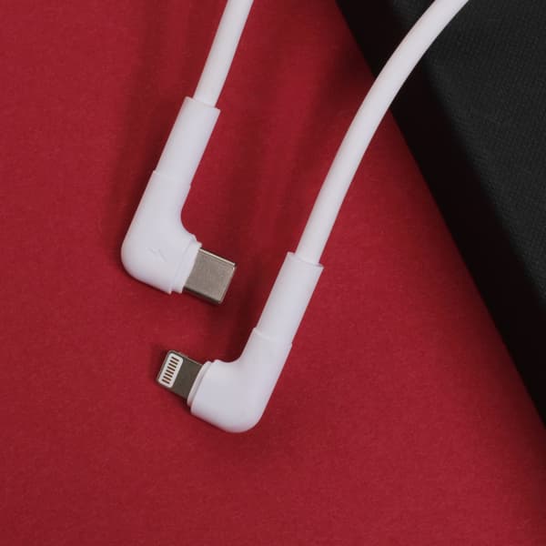 Maxlife MXUC-09 vinklad kabel USB-C - Lightning 1,0 m 27W vit vit