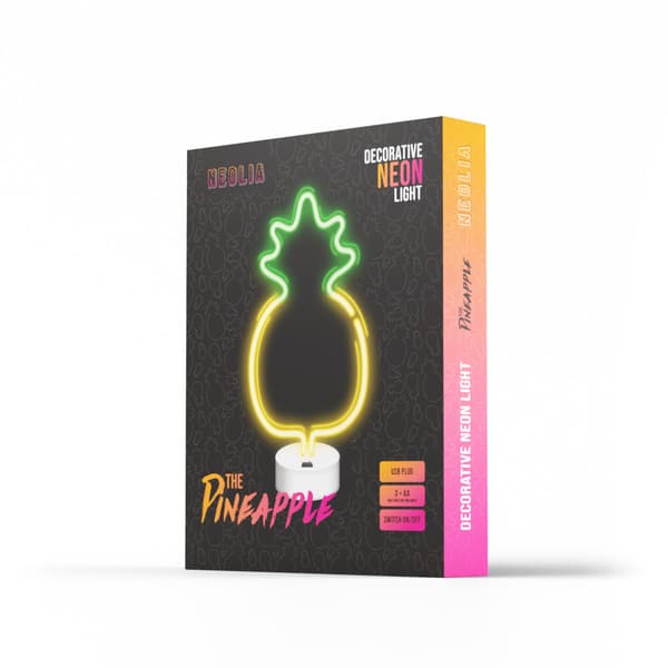 Neon LED på stativ ANANAS gulgrön NNE05 Neolia