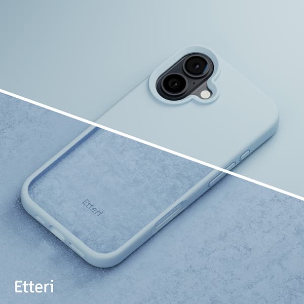 Etteri Silikonskal för iPhone 16 Plus ljusblå