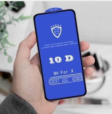 10D Full Cover Härdat Glas för Iphone X/Xs