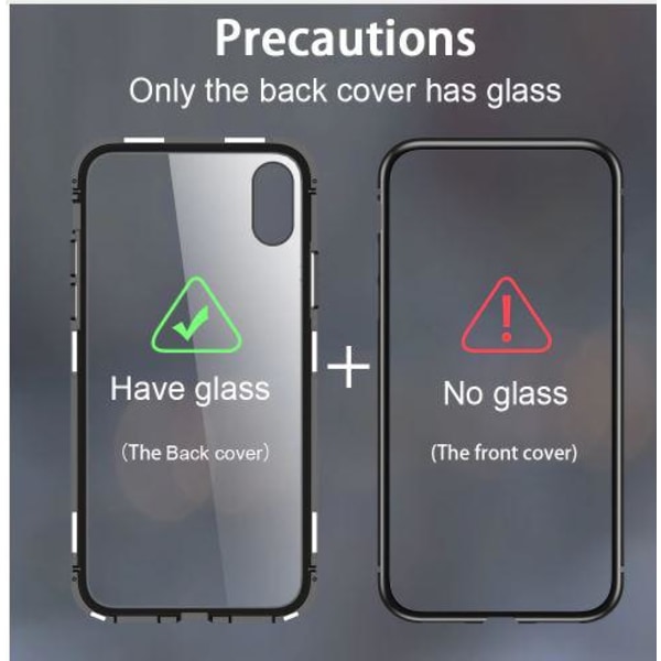 magnetisk glas bakfodral för Samsung S8 plus