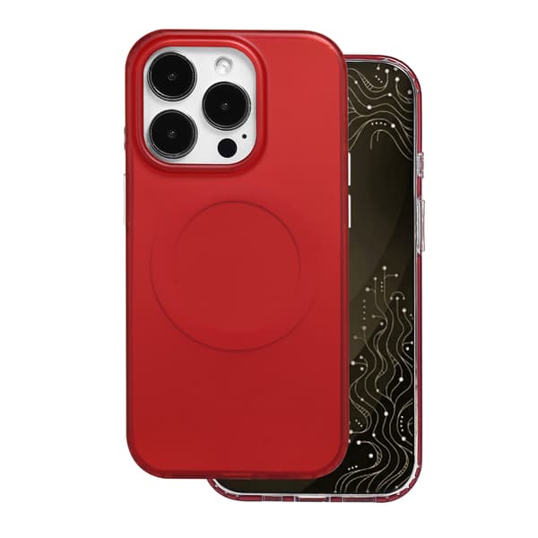 Tecto Shield Mistiq Mag skal för iPhone 14 Pro röd röd