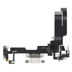 Laddningsport Flexkabel för iPhone 14 (Premium) (Starlight) vit