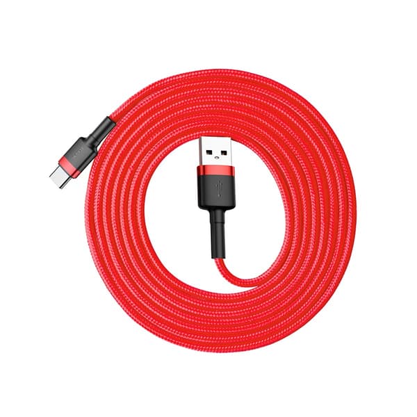 Baseus kabel Cafule USB - USB-C 2,0 m 2A röd-röd