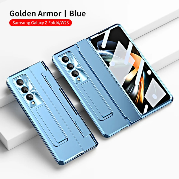 Gångjärnsskydd Fodral för Samsung Galaxy Z Fold 4 blå blå