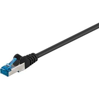 Goobay CAT 6a S/FTP CU 3m Black svart