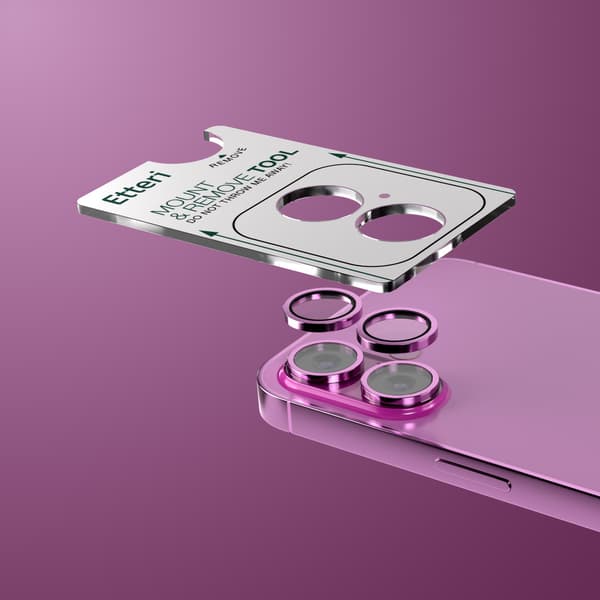 Etteri kameralinsskydd för iPhone 16 / 16 Plus rosa
