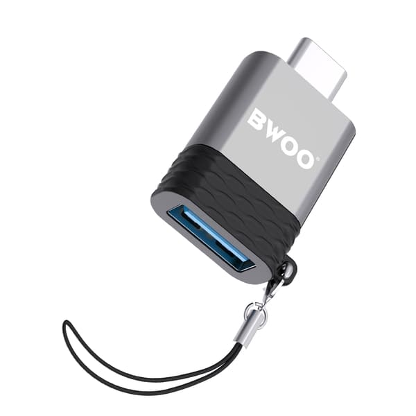 BWOO Adapter USB - USB-C grå OTG BZ-35