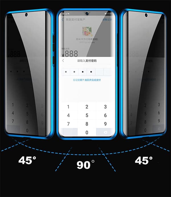 sekretess doubelfodral för Samsung S24 plus blå