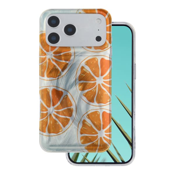 Ultrastyligt sommarfodral för iPhone 17 Pro Max 6,9\" orange