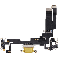 Laddningsport flexkabel för iPhone 14 (Använd OEM-dragning) (Gul)