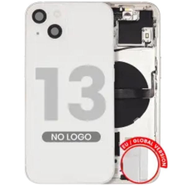 Baksida med smådelar för iPhone 13 (EU / Global version) (Eftermarknad Plus) (Starlight)