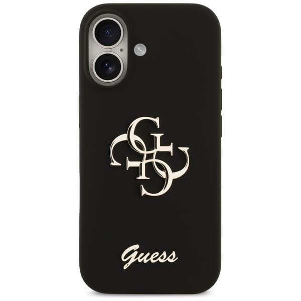 Guess Silicone Big 4G Script Case for iPhone 17 Black