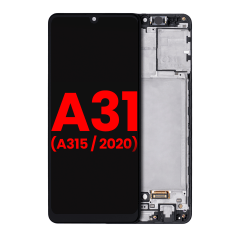 OLED-enhet med ram för Samsung Galaxy A31 (A315 / 2020) (Eftermarknad Plus) (Alla färger)