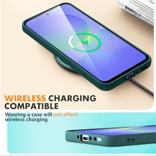 Grönt silikonskal med 3 skärmskydd för Samsung A13 grön