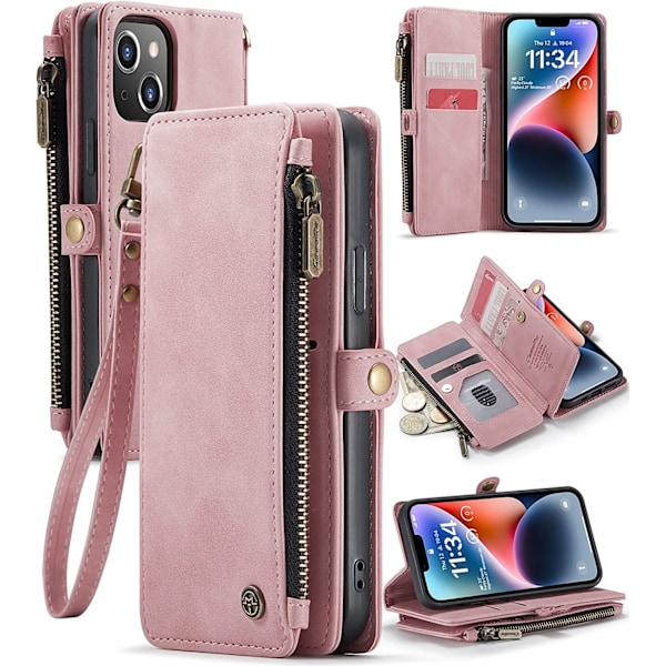 caseme 008 för iphone 14 pro rosa rosa
