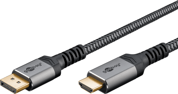 Goobay DisplayPort 1.2 till HDMI 2.0 Adapter 4K 60Hz 5 m Silver
