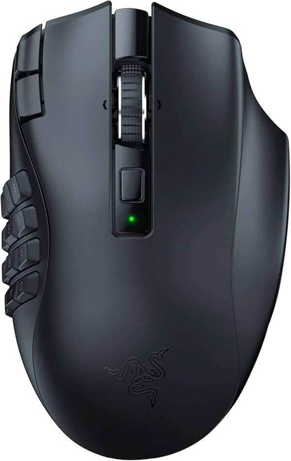 Razer Naga V2 HyperSpeed Optisk trådlös svart