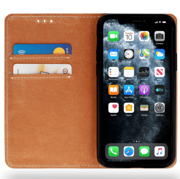äkta italienskt läder för iphone 12 pro max svart
