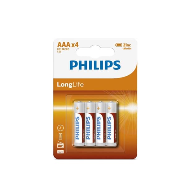 Batteri PHILIPS AAA LR03 LONGLIFE 4st Blister