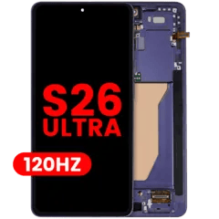 OLED-enhet med ram för Samsung Galaxy S26 Ultra 5G (USA & internationell version) (Eftermarknad Plus) (120Hz) (Koboltviol) lila