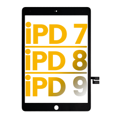 Digitizer för iPad 7 (2019) / iPad 8 (2020) / iPad 9 (2021) (Premium) (Svart)