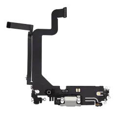 Laddningsport Flexkabel för iPhone 14 Pro Max (Begagnad OEM-dragning) (Silver) silver