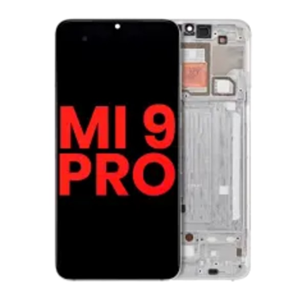 OLED-enhet med ram för Xiaomi Mi 9 Pro (Eftermarknad Plus) (Dream White)