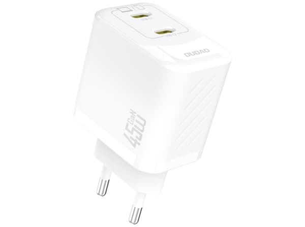 Dudao A28PEU Adapter 45Watt 2xUSB-C vit vit