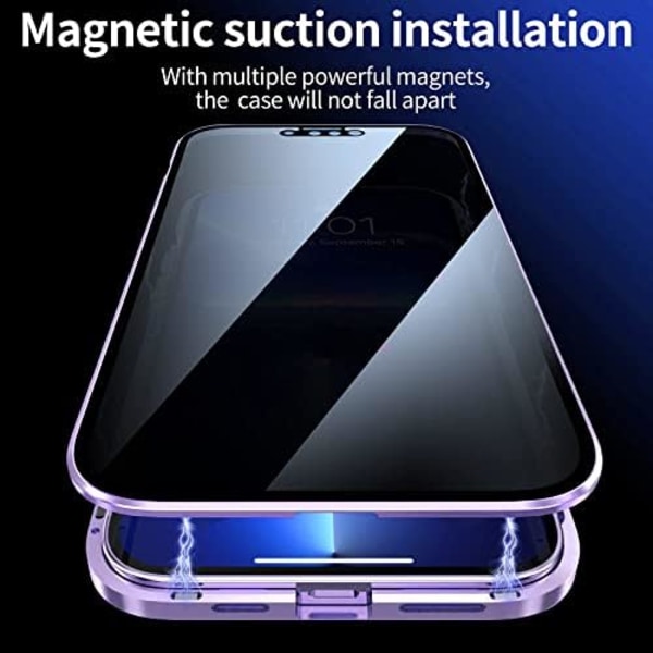 Sekretess dubbelt magnetiskt skal Samsung S21 plusblå blå