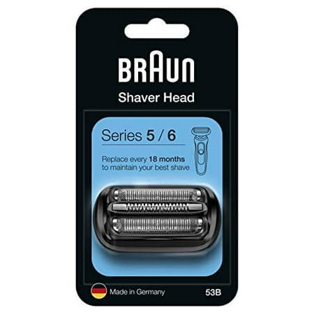 Braun 53B Barberhoved svart Sölv