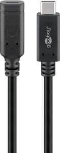 goobay USB 3.2 Gen 2 USB Type-C kabel 50cm svart