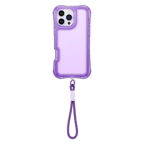 Safepop skal med rem för iPhone 16e / 17e lila