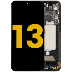 OLED-enhet med ram för Xiaomi 13 (renoverad) (svart) svart