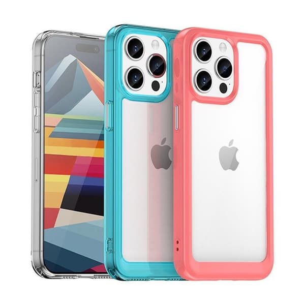 Baksilikon fodral för iPhone 15 Plus – Blå blå