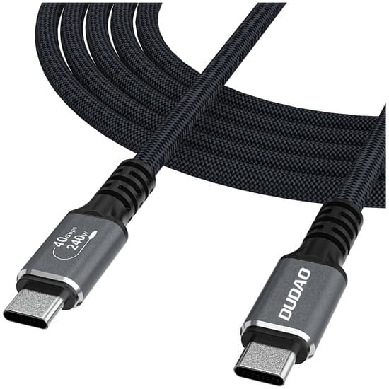 Dudao L26 USB4 1m svart/Grå svart