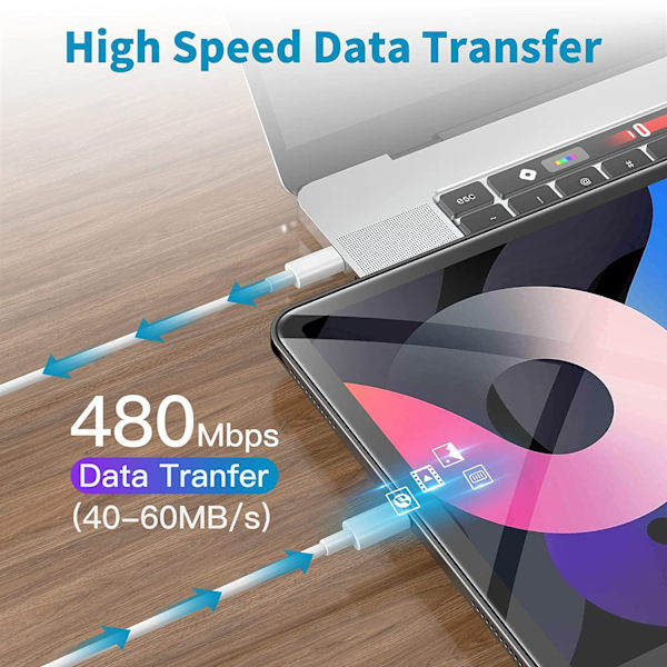 2M Snabbladdningskabel  Apple USB-C till USB-C